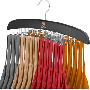 Zedodier Wooden Belt Tie Organizer Hanger 24 Hooks Tank Top Bra Camisole Holder